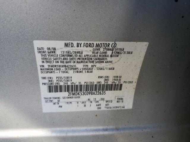 Photo 9 VIN: 2FMDK53C09BA22635 - FORD FLEX LIMIT 