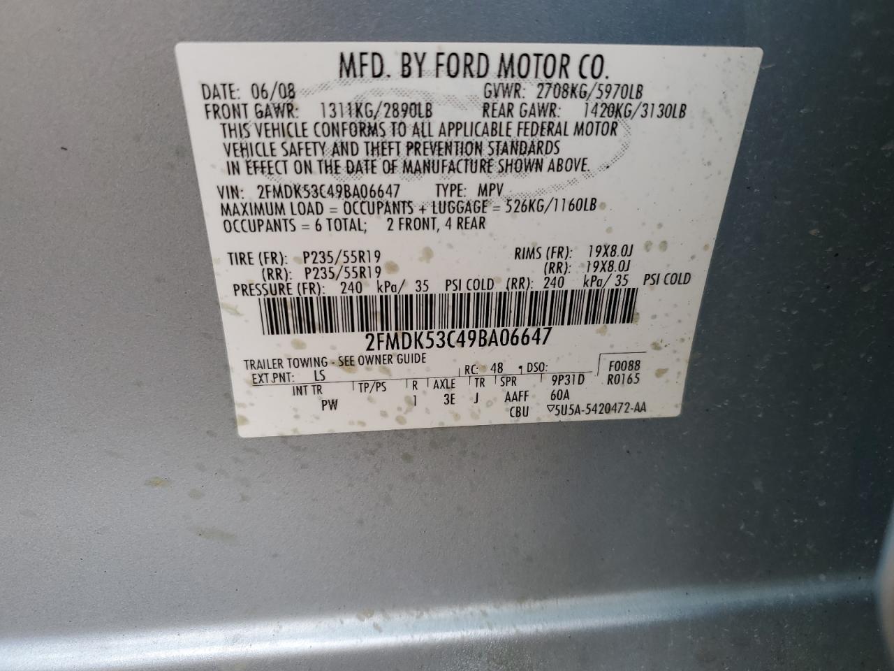 Photo 12 VIN: 2FMDK53C49BA06647 - FORD FLEX 