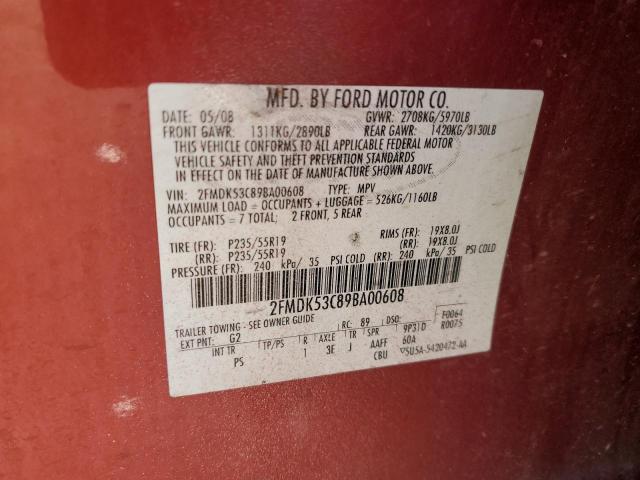 Photo 12 VIN: 2FMDK53C89BA00608 - FORD FLEX 