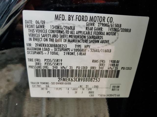 Photo 12 VIN: 2FMEK63C89BB08253 - FORD FLEX 