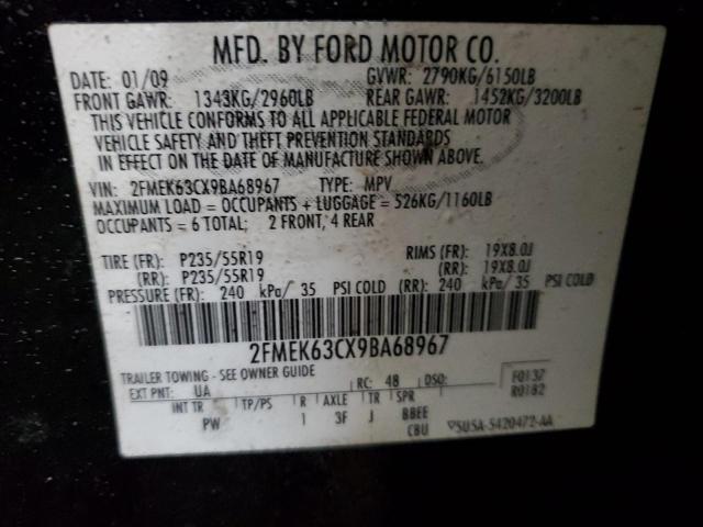 Photo 12 VIN: 2FMEK63CX9BA68967 - FORD FLEX 