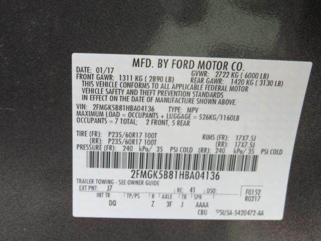 Photo 9 VIN: 2FMGK5B81HBA04136 - FORD FLEX SE 