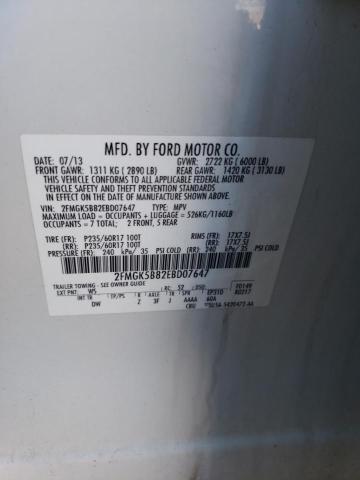 Photo 12 VIN: 2FMGK5B82EBD07647 - FORD FLEX 