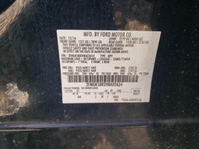 Photo 11 VIN: 2FMGK5B82HBA02654 - FORD FLEX SE 