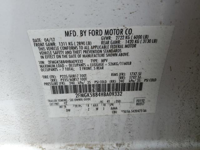 Photo 12 VIN: 2FMGK5B84HBA09332 - FORD FLEX 