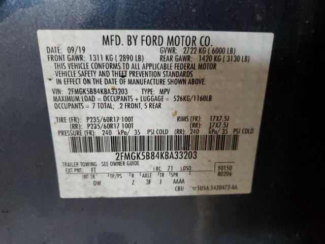 Photo 12 VIN: 2FMGK5B84KBA33203 - FORD FLEX SE 