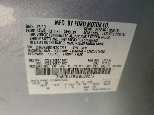 Photo 12 VIN: 2FMGK5B85EBD20215 - FORD FLEX 