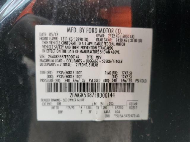 Photo 12 VIN: 2FMGK5B87EBD00144 - FORD FLEX 