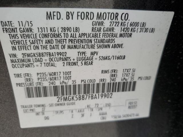 Photo 13 VIN: 2FMGK5B87FBA19902 - FORD FLEX 