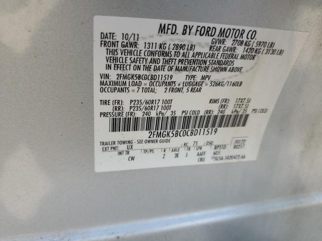 Photo 12 VIN: 2FMGK5BC0CBD11519 - FORD FLEX 