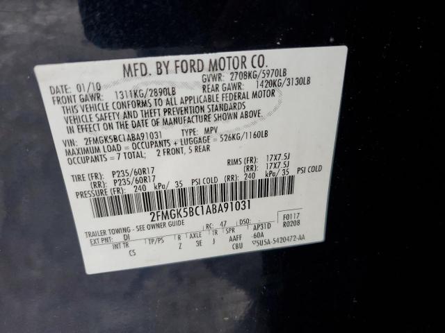 Photo 11 VIN: 2FMGK5BC1ABA91031 - FORD FLEX SE 