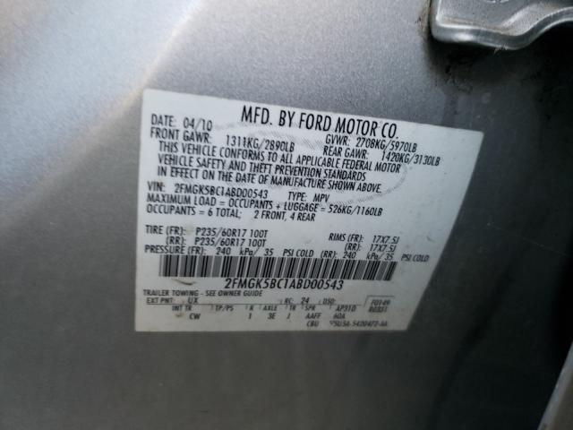 Photo 9 VIN: 2FMGK5BC1ABD00543 - FORD FLEX SE 