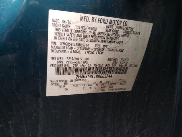 Photo 12 VIN: 2FMGK5BC1BBD05744 - FORD FLEX 