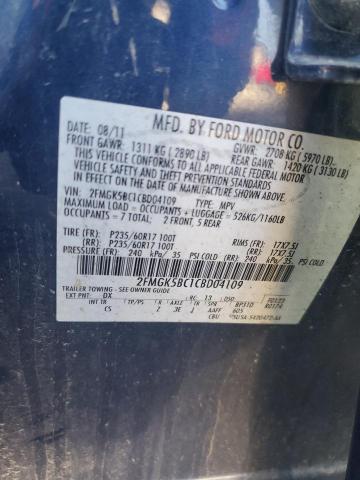 Photo 12 VIN: 2FMGK5BC1CBD04109 - FORD FLEX SE 