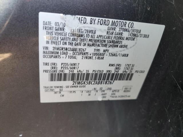 Photo 12 VIN: 2FMGK5BC2ABB18267 - FORD FLEX 