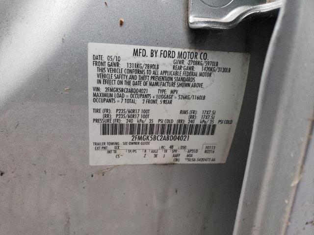 Photo 9 VIN: 2FMGK5BC2ABD04021 - FORD FLEX SE 