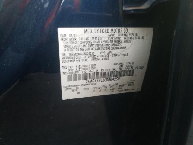 Photo 9 VIN: 2FMGK5BC2CBD04250 - FORD FLEX SE 