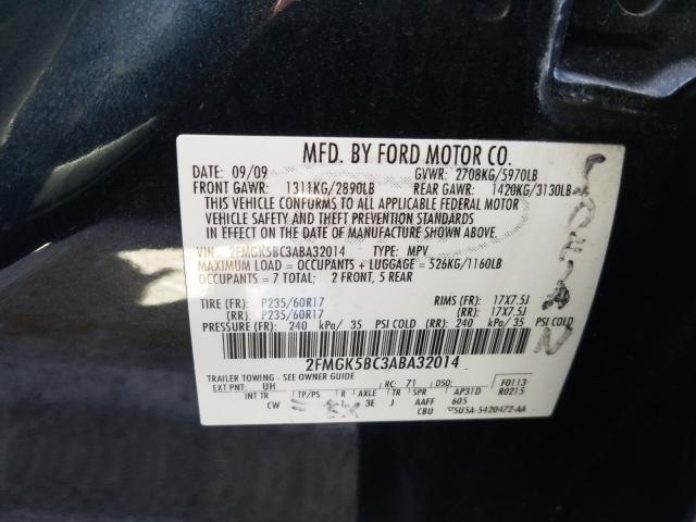 Photo 9 VIN: 2FMGK5BC3ABA32014 - FORD FLEX SE 