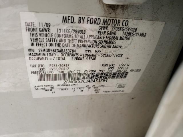 Photo 9 VIN: 2FMGK5BC3ABA53784 - FORD FLEX SE 