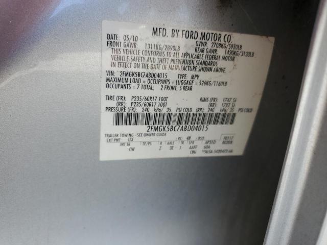 Photo 12 VIN: 2FMGK5BC7ABD04015 - FORD FLEX SE 