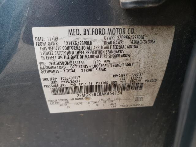 Photo 9 VIN: 2FMGK5BC8ABA54154 - FORD FLEX SE 