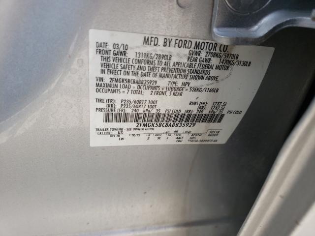 Photo 9 VIN: 2FMGK5BC8ABB35929 - FORD FLEX SE 