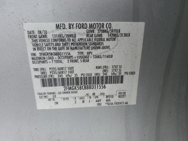 Photo 13 VIN: 2FMGK5BC8BBD11556 - FORD FLEX SE 