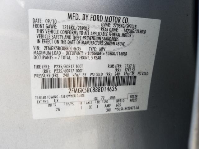 Photo 9 VIN: 2FMGK5BC8BBD14635 - FORD FLEX SE 