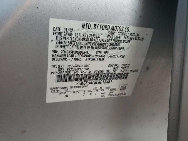 Photo 12 VIN: 2FMGK5BC8CBD18461 - FORD FLEX SE 