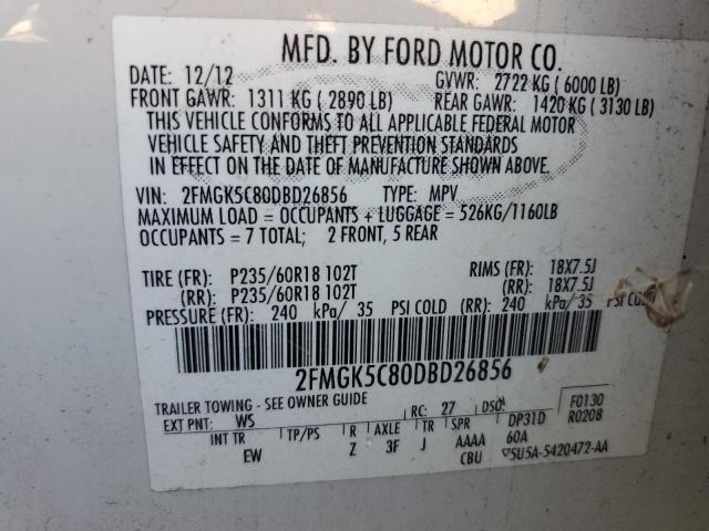 Photo 13 VIN: 2FMGK5C80DBD26856 - FORD FLEX 