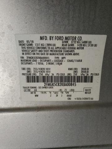 Photo 13 VIN: 2FMGK5C82KBA00845 - FORD FLEX SEL 