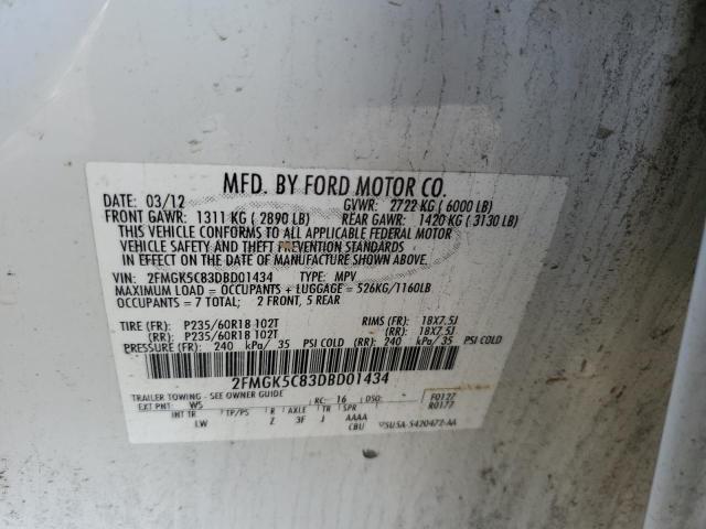 Photo 12 VIN: 2FMGK5C83DBD01434 - FORD FLEX 