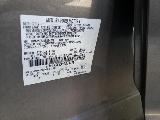 Photo 11 VIN: 2FMGK5C83DBD14278 - FORD FLEX 