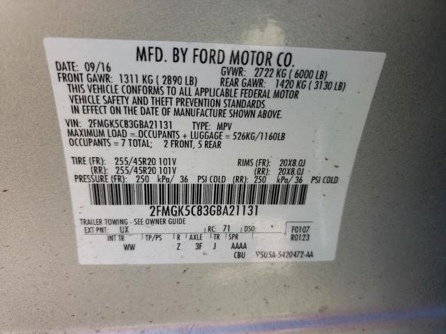 Photo 13 VIN: 2FMGK5C83GBA21131 - FORD FLEX SEL 