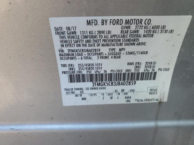 Photo 11 VIN: 2FMGK5C83JBA02859 - FORD FLEX 