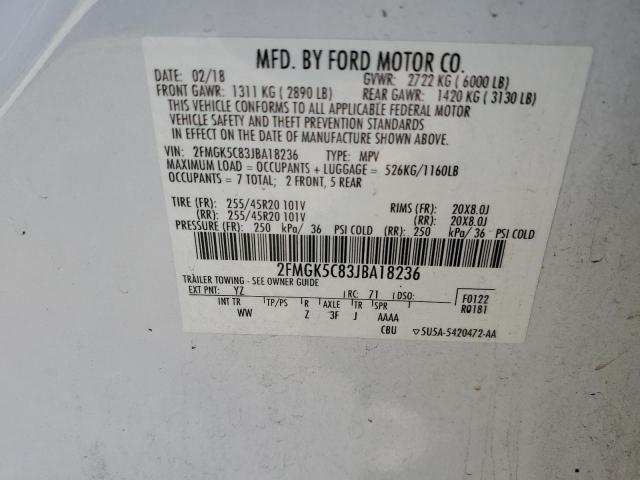 Photo 13 VIN: 2FMGK5C83JBA18236 - FORD FLEX 