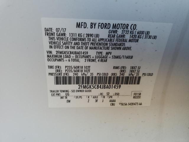 Photo 12 VIN: 2FMGK5C84JBA01459 - FORD FLEX 