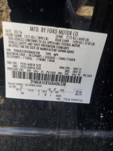 Photo 12 VIN: 2FMGK5C85GBA06338 - FORD FLEX SEL 