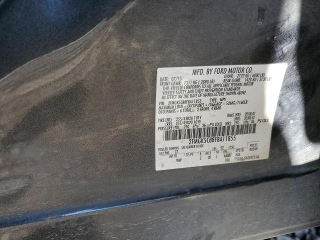 Photo 11 VIN: 2FMGK5C88FBA11855 - FORD FLEX SEL 