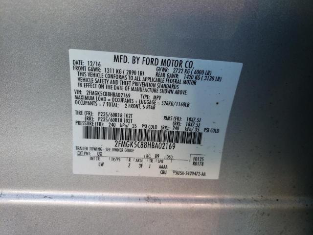 Photo 9 VIN: 2FMGK5C88HBA02169 - FORD FLEX SEL 