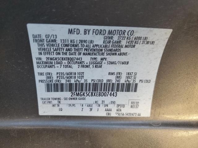 Photo 12 VIN: 2FMGK5C8XEBD07443 - FORD FLEX SEL 