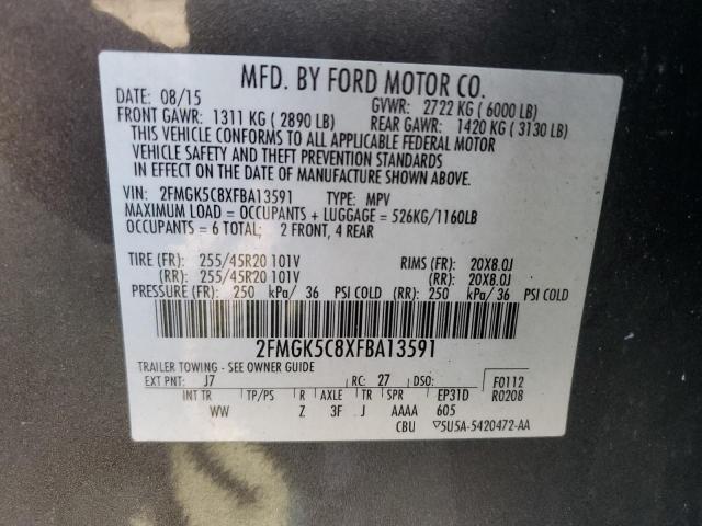 Photo 13 VIN: 2FMGK5C8XFBA13591 - FORD FLEX 