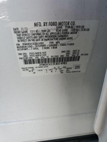 Photo 12 VIN: 2FMGK5CC2CBD14985 - FORD FLEX 