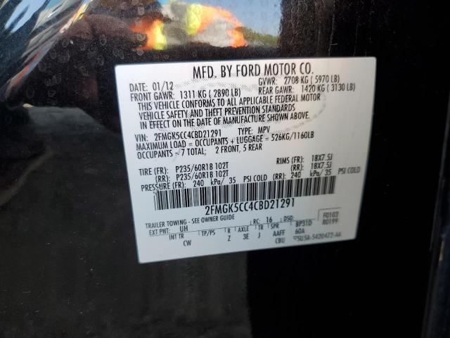 Photo 12 VIN: 2FMGK5CC4CBD21291 - FORD FLEX 