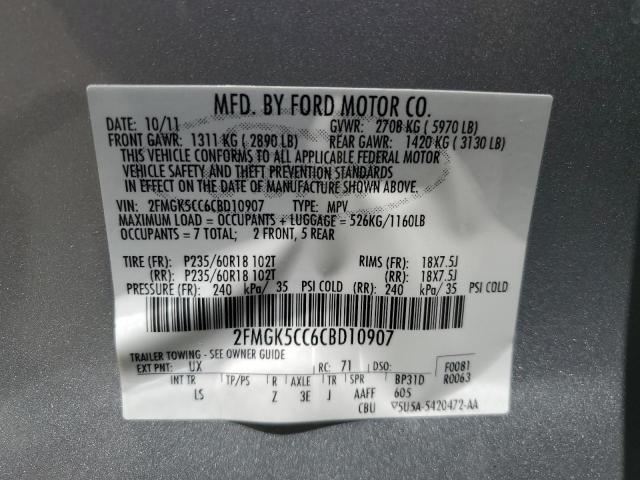 Photo 12 VIN: 2FMGK5CC6CBD10907 - FORD FLEX 