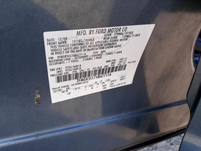 Photo 9 VIN: 2FMGK5CC7ABA77116 - FORD FLEX SEL 