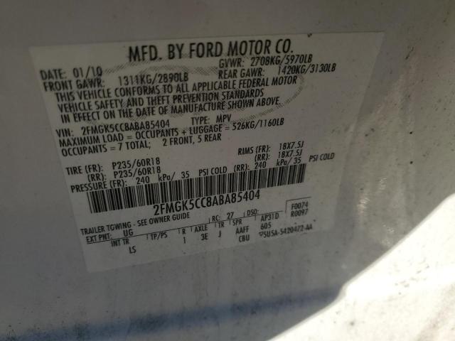 Photo 13 VIN: 2FMGK5CC8ABA85404 - FORD FLEX 