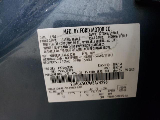 Photo 12 VIN: 2FMGK5CC9ABA74296 - FORD FLEX SEL 