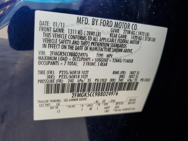 Photo 11 VIN: 2FMGK5CC9BBD24976 - FORD FLEX 