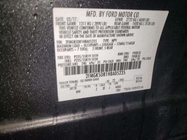 Photo 12 VIN: 2FMGK5D81HBA05235 - FORD FLEX 